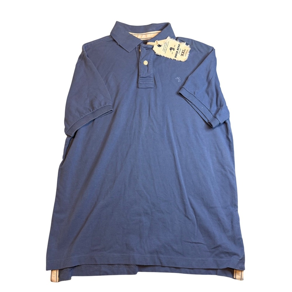 Duck Head Mens XXL Blue Vintage Wash Polo Shirt Cotton Athletic Fit  Golf Dad